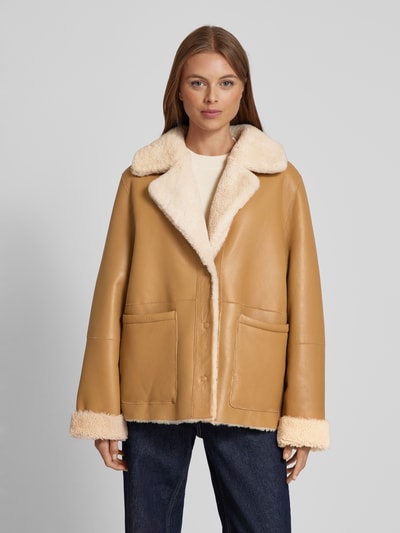 Ivy Oak Jacke mit Teddyfutter Modell 'LOTTE' Camel 4