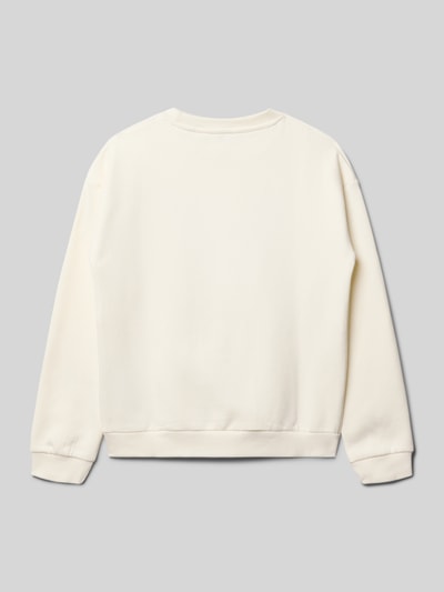 Guess Bluza z nadrukiem z logo i okrągłym dekoltem Écru 3