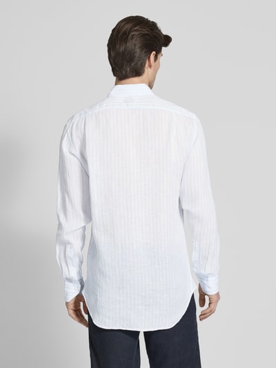 Stenstroms Body Fit Businesshemd aus reinem Leinen Bleu 5