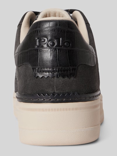 Polo Ralph Lauren Sneaker Low aus Rindsnappa mit Wollpanel Black 4