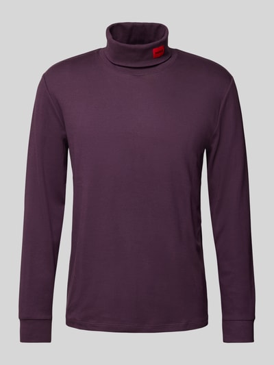 HUGO Longsleeve mit Rollkragen Modell 'Derollo' Pflaume 2