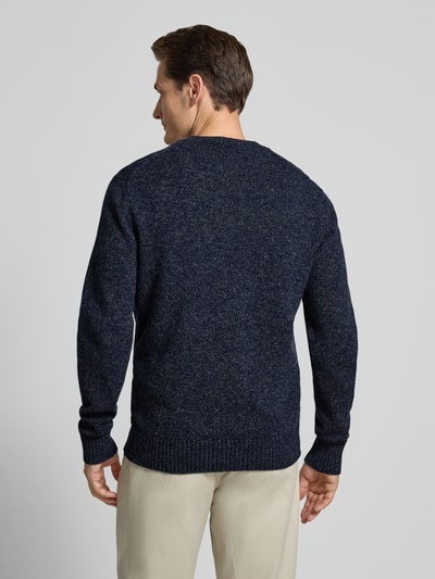 Casual Friday Gebreide pullover met ribboorden, model 'BRIAN' Marineblauw gemêleerd - 5
