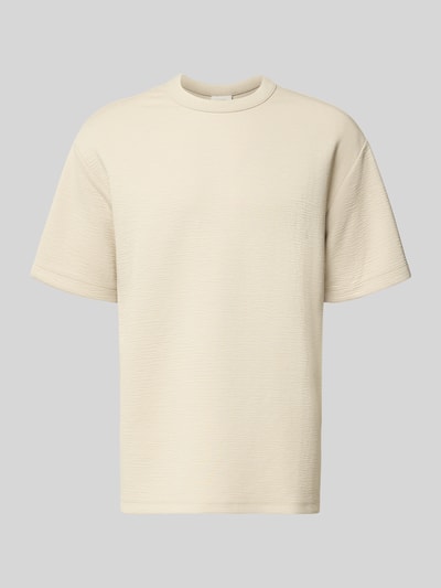 CK Calvin Klein T-Shirt mit Rundhalsausschnitt Modell 'CRINKLE CREPE SPACER' Beige 1
