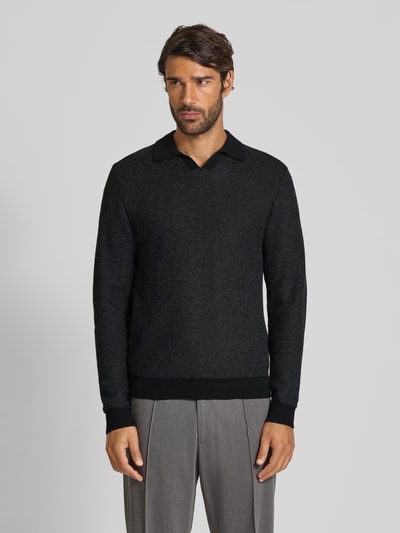 Jack & Jones Premium Gebreide pullover met ribboorden, model 'EASTON' Antraciet - 4