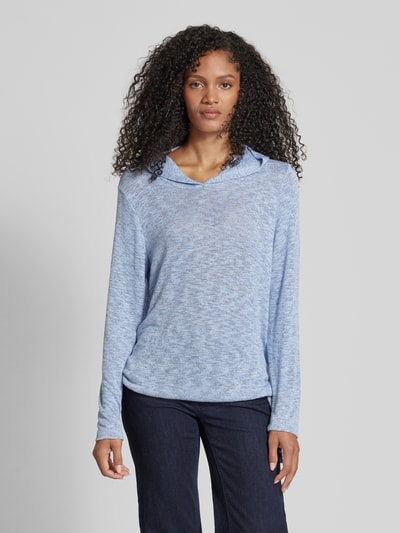 Tom Tailor Loose Fit Hoodie aus Mouline-Garn Hellblau 4