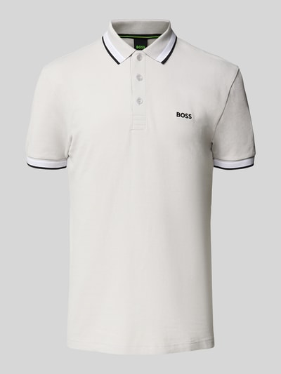 BOSS Green Koszulka polo o kroju Regular Fit z czystej bawełny Jasnoszary 2