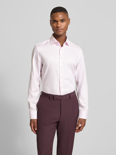 SEIDENSTICKER Slim fit zakelijk overhemd van katoen met kentkraag Roze - 4