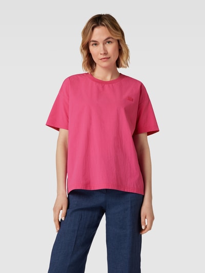 Jake*s Casual T-Shirt mit Statement-Patch Rosa 4