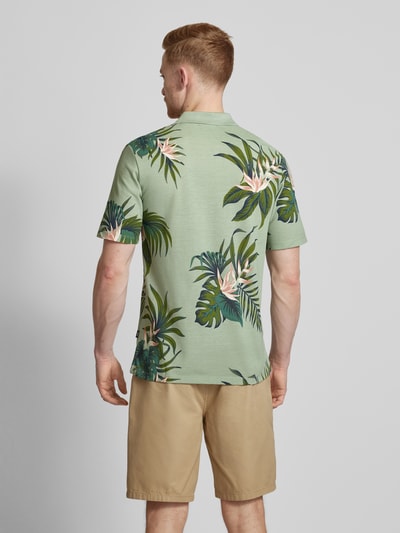 Jack & Jones Premium Poloshirt mit Allover-Print Modell 'LAPALMA' Oliv 5