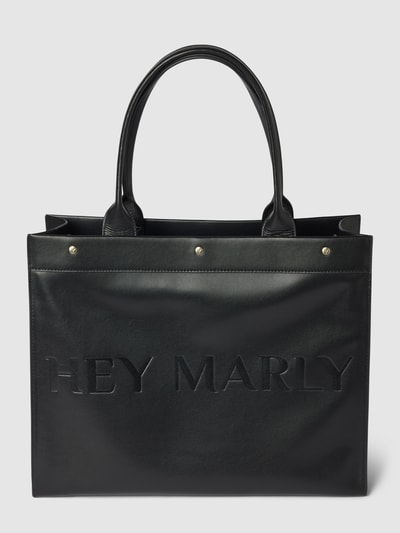 Hey Marly Shopper mit Label-Detail Modell 'CLASSY' Black 4