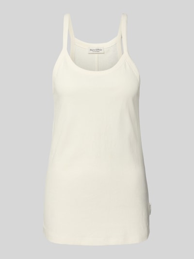Marc O'Polo Slim fit top met bandjes van een mix van katoen en hennep Wit - 2