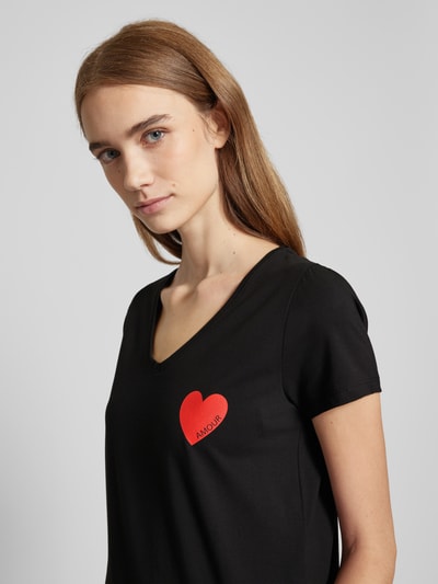 Pieces T-shirt met motief- en statementprint Zwart - 3