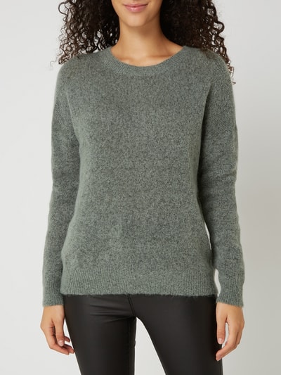 MSCH Copenhagen Pullover met mohair, model 'Femme' Lichtgrijs gemêleerd - 4