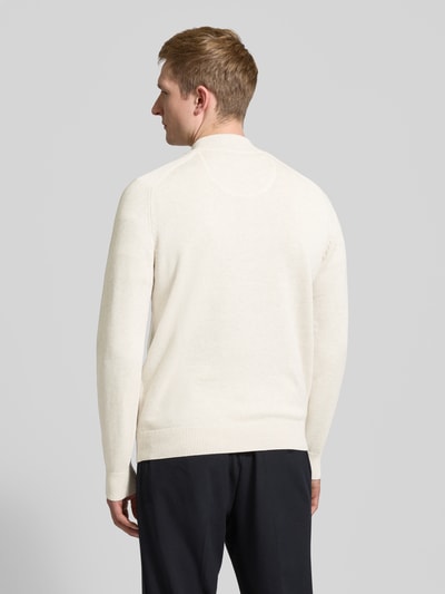 Fynch-Hatton Strickpullover mit Label-Stitching Offwhite 5