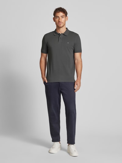 Christian Berg Men Poloshirt mit Label-Stitching Anthrazit 1