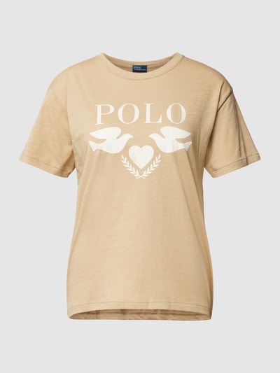 Polo Ralph Lauren T-Shirt mit Label-Motiv-Print Taupe 2