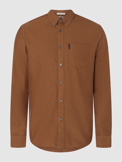 BEN SHERMAN Koszula casualowa o kroju regular fit z bawełny ekologicznej  Camel 2