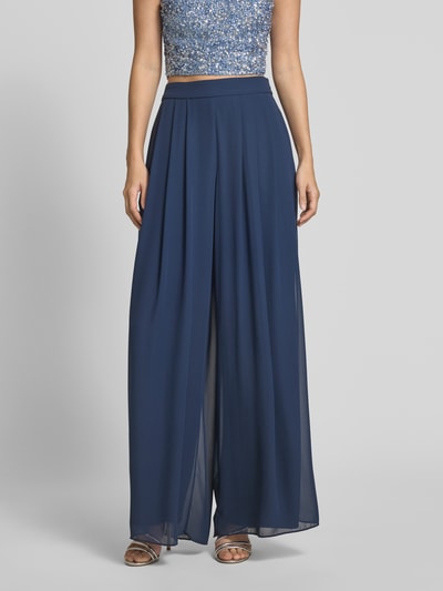 Christian Berg Cocktail Relaxed fit marlenebroek met naadritssluiting Donkerblauw - 4
