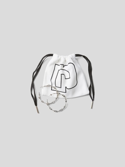 Paco Rabanne Creolen mit Gliederkette Silber 4