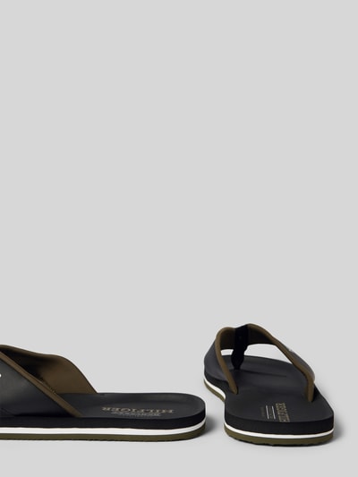 Tommy Hilfiger Teenslippers met gewatteerde wreefriempjes  - 2