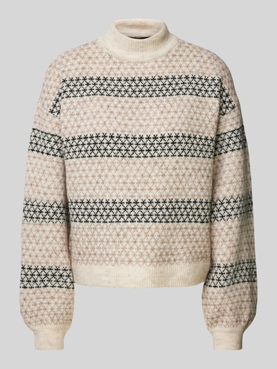 Vero Moda Regular Fit Strickpullover mit Wolle Modell 'TRIXIE' Beige 1