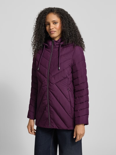 Christian Berg Woman Selection Gewatteerd jack met ritszakken Aubergine - 4