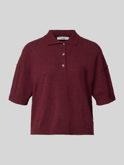 Marc O'Polo DENIM pudełkowy krój t-shirt z mieszanka bawełny Bordowy 2