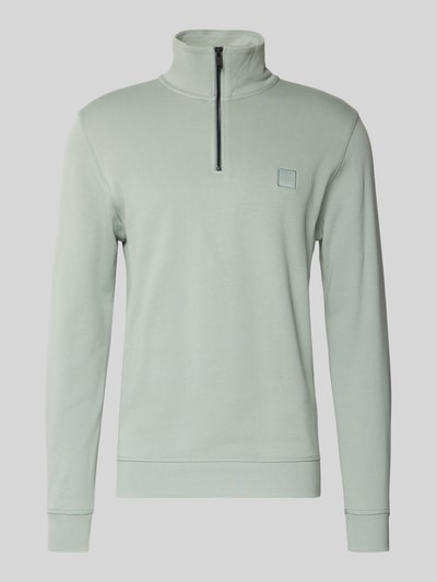 BOSS Orange Regular fit sweatshirt van puur katoen Mintgroen - 2