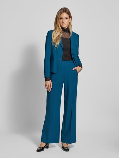 Windsor Wide leg pantalon met persplooien Petrol - 1