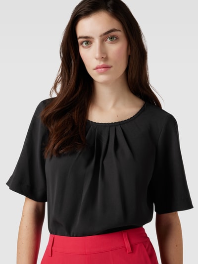 s.Oliver BLACK LABEL Blouseshirt met plooien Zwart - 3