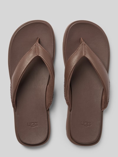 UGG Zehentrenner mit Label-Detail Modell 'SEASIDE II' Dunkelbraun 3