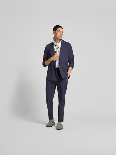 Officine Générale Regular Fit Sakko aus reiner Baumwolle Marine 1