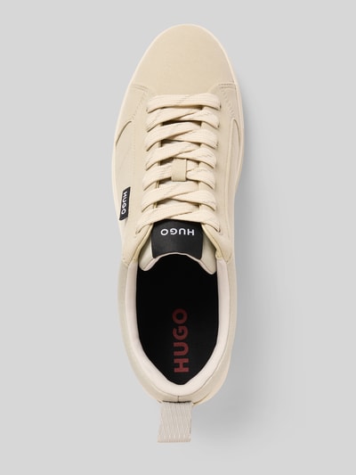 HUGO Sneaker mit Schnürung und Label-Detail Modell 'Morrie' Beige 3
