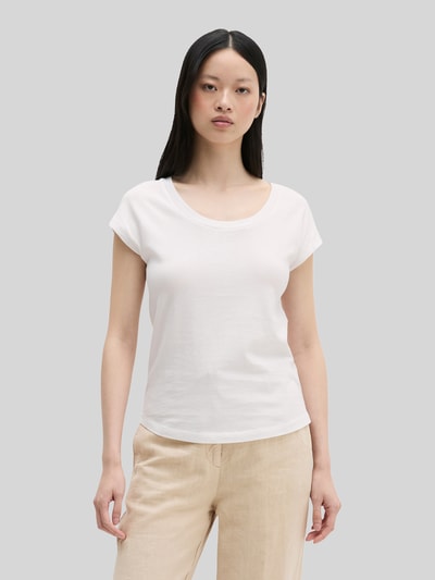 Marc O'Polo Regular Fit T-Shirt aus reiner Baumwolle Weiss 4