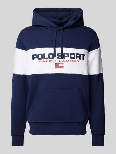 Polo Sport Hoodie mit Label-Print Dunkelblau 2