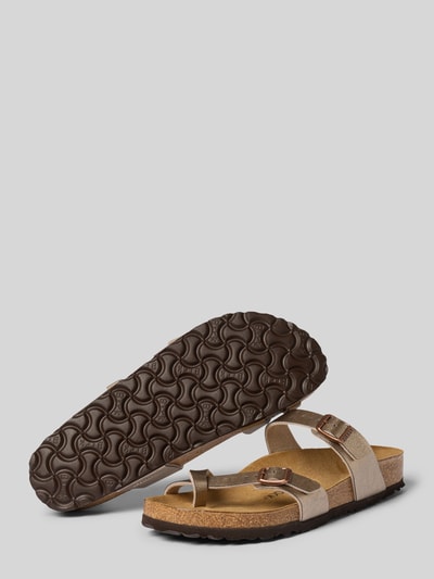 Productfoto, Slipper in Leder-Optik Modell 'Mayari' van Birkenstock voor dames, afgeronde pasvorm, logodetail, open hiel, hakhoogte maat 40: 3 cm