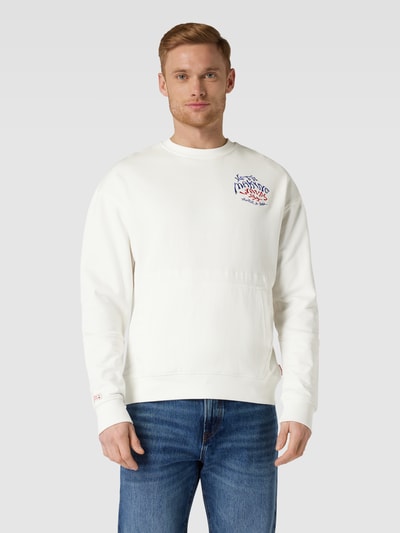 Scotch & Soda Sweatshirt met kangoeroezak Offwhite - 4