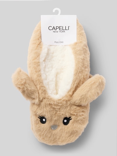 CAPELLI NEW YORK Hausschuhe aus Kunstfell mit rutschhemmender Sohle Beige 3