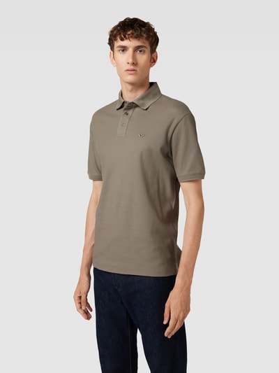 Emporio Armani Poloshirt mit Label-Stitching Beige 4