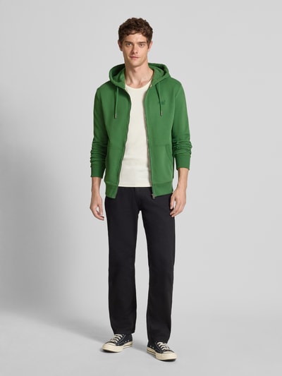 Superdry Bluza rozpinana z kieszenią kangurką i wyhaftowanym logo Ciemnozielony 1