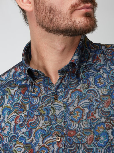 Paul & Shark Modern Fit Freizeithemd mit Paisley-Dessin Blau 5