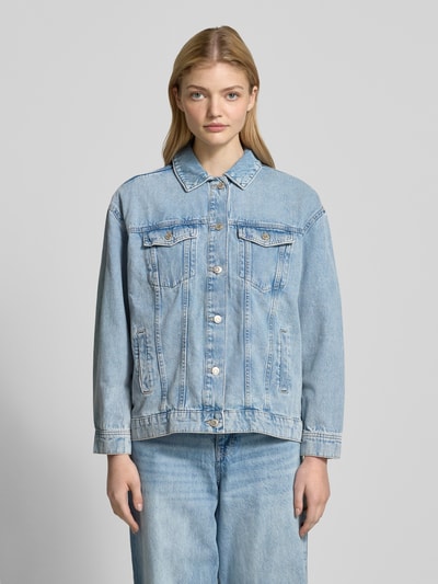 Only Oversized Jeansjacke aus reiner Baumwolle Modell 'OCEAN' Hellblau 4