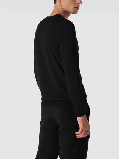 BOSS Strickpullover aus Schurwolle Modell 'Botto' Black 5