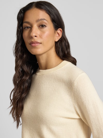Jake*s Casual Strickpullover aus Kaschmir mit Rundhalsausschnitt Offwhite 3