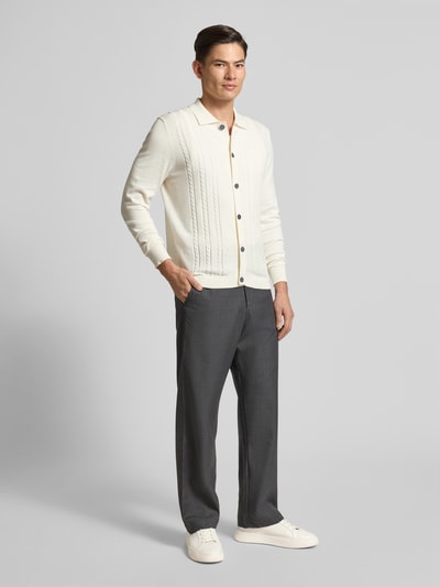 Christian Berg Men Vest met knoopsluiting Offwhite - 1