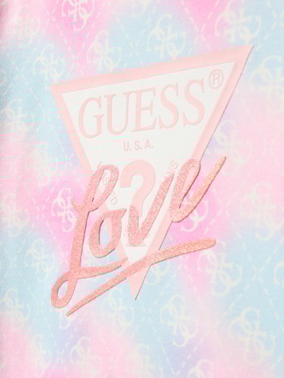 Guess Bluza z czystej bawełny z nadrukiem z logo model ‘Active’ Różowy 2