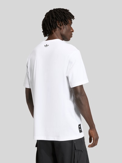 adidas Originals Regular Fit T-Shirt aus reiner Baumwolle Weiss 5