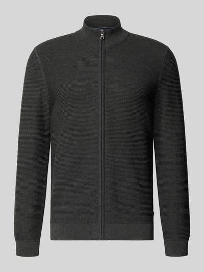 OLYMP Level Five Strickjacke mit Strukturmuster Anthrazit 2