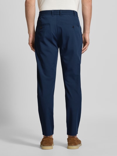 MCNEAL Tapered fit stoffen broek met elastische band Oceaanblauw - 5