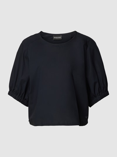 Emporio Armani Cropped Blusenshirt mit 3/4-Arm Marine 2